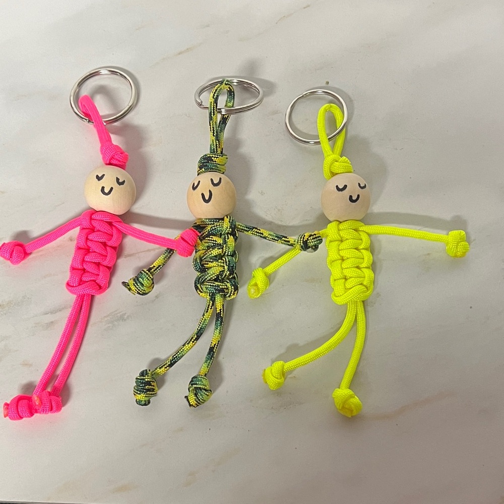 Vibrant Paracord Keychain Dolls Set